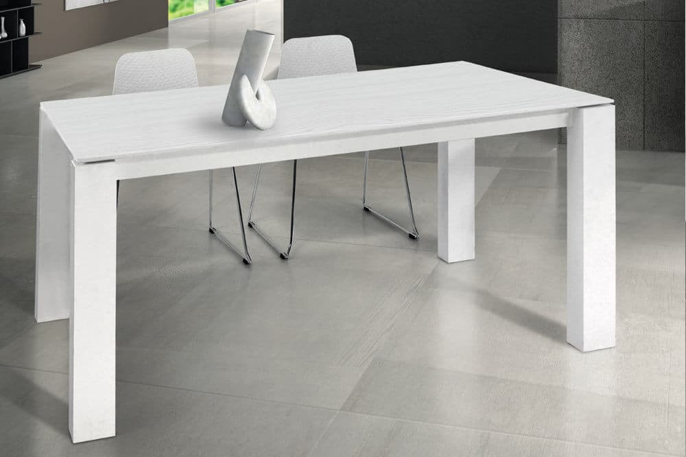 ARTHUR - tavolo da pranzo moderno allungabile in legno 90x160/205/250 Bianco in Tavoli da sala da pranzo Milani Home - Dueville, commercioVirtuoso.it