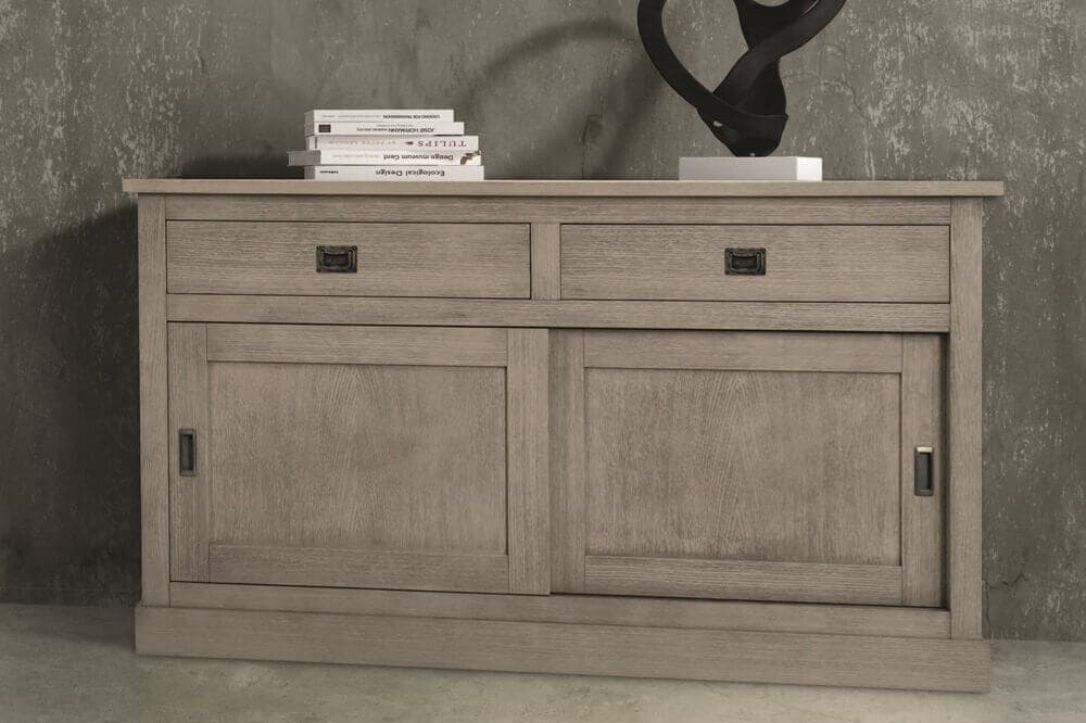 BRYAN - credenza in rovere patinato 150x50x90 Grigio in Credenze Milani Home - Dueville, commercioVirtuoso.it