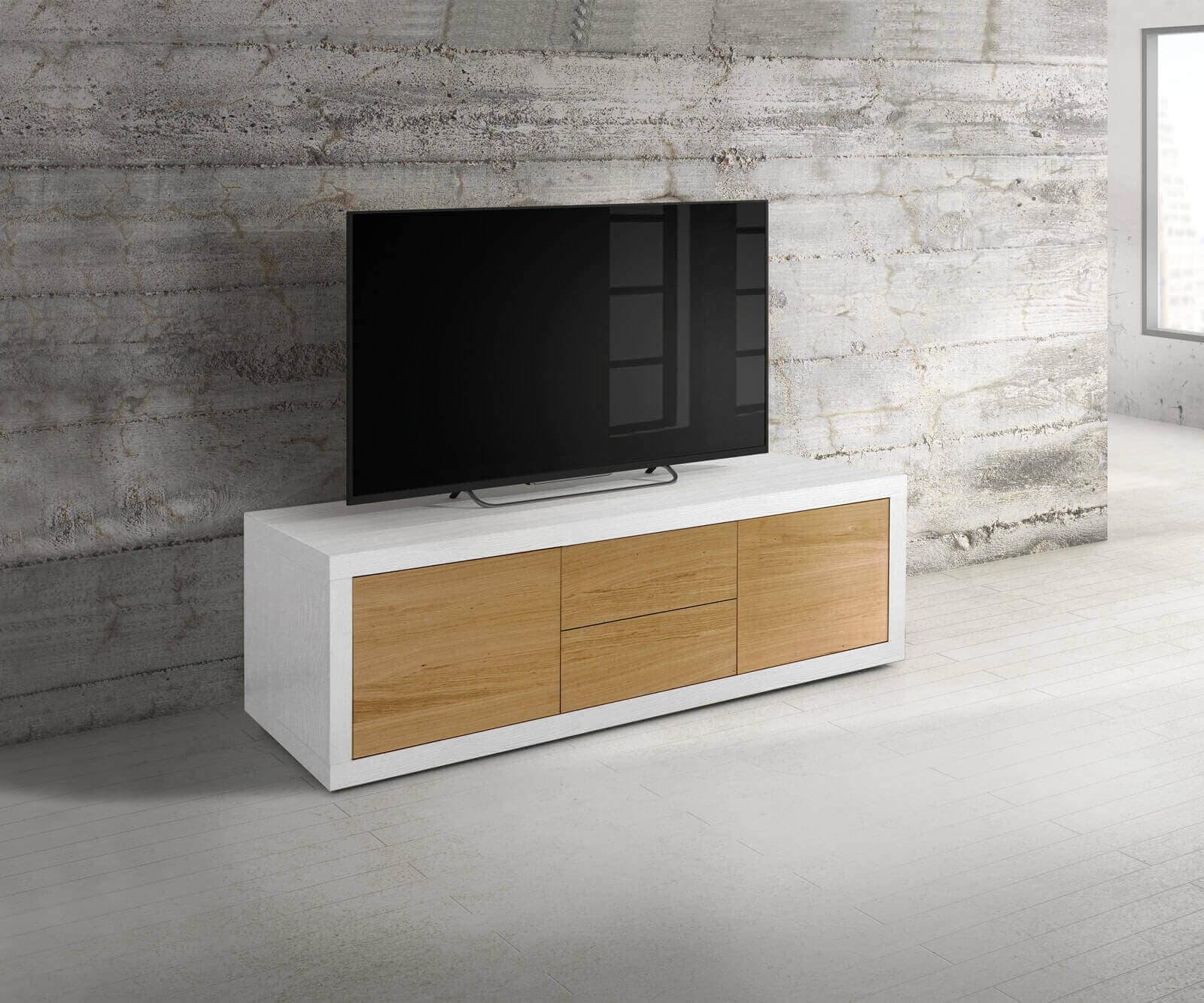 CASSIAN - mobile porta tv moderno 170x45x50 Bianco in Supporti da terra Milani Home - Dueville, commercioVirtuoso.it