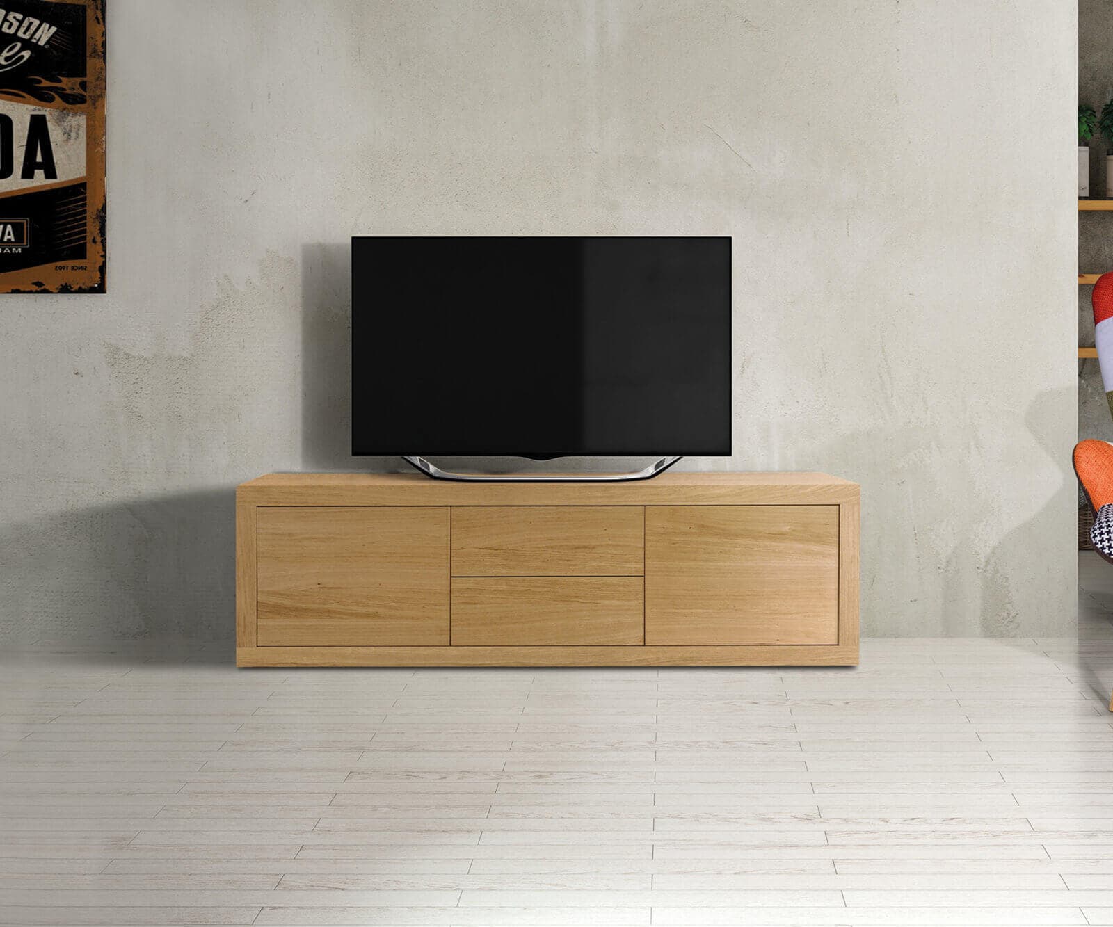CASSIAN - mobile porta tv moderno 170x45x50 Marrone in Supporti da terra Milani Home - Dueville, commercioVirtuoso.it