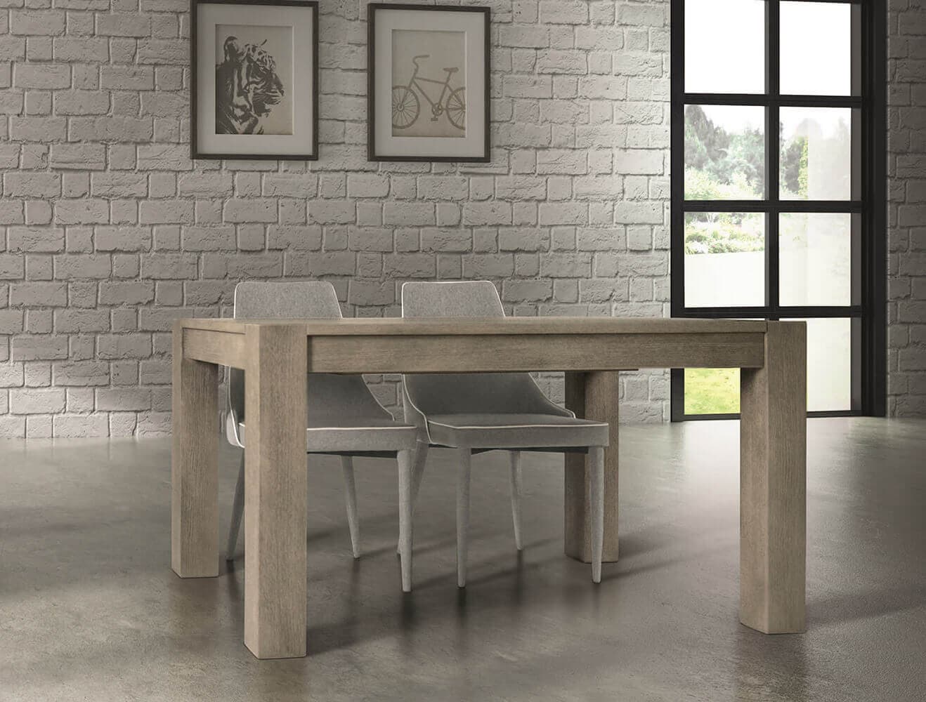 GAREY - tavolo da pranzo allungabile rovere patinato 90x140/180/220 Tortora in Tavoli da sala da pranzo Milani Home - Dueville, commercioVirtuoso.it
