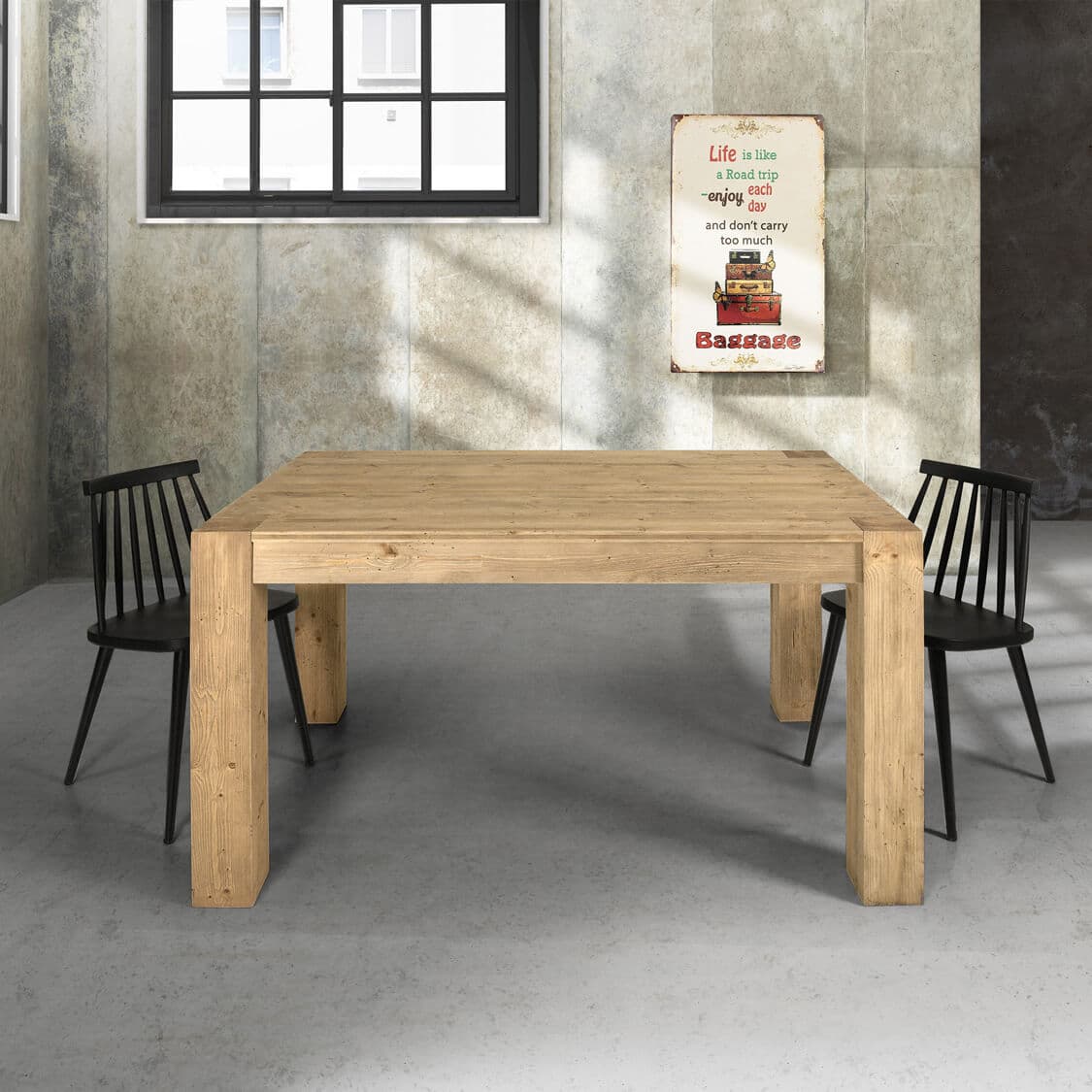 GERRARD - tavolo da pranzo moderno allungabile in abete 90x140/180/220 Marrone in Tavoli da sala da pranzo Milani Home - Dueville, commercioVirtuoso.it