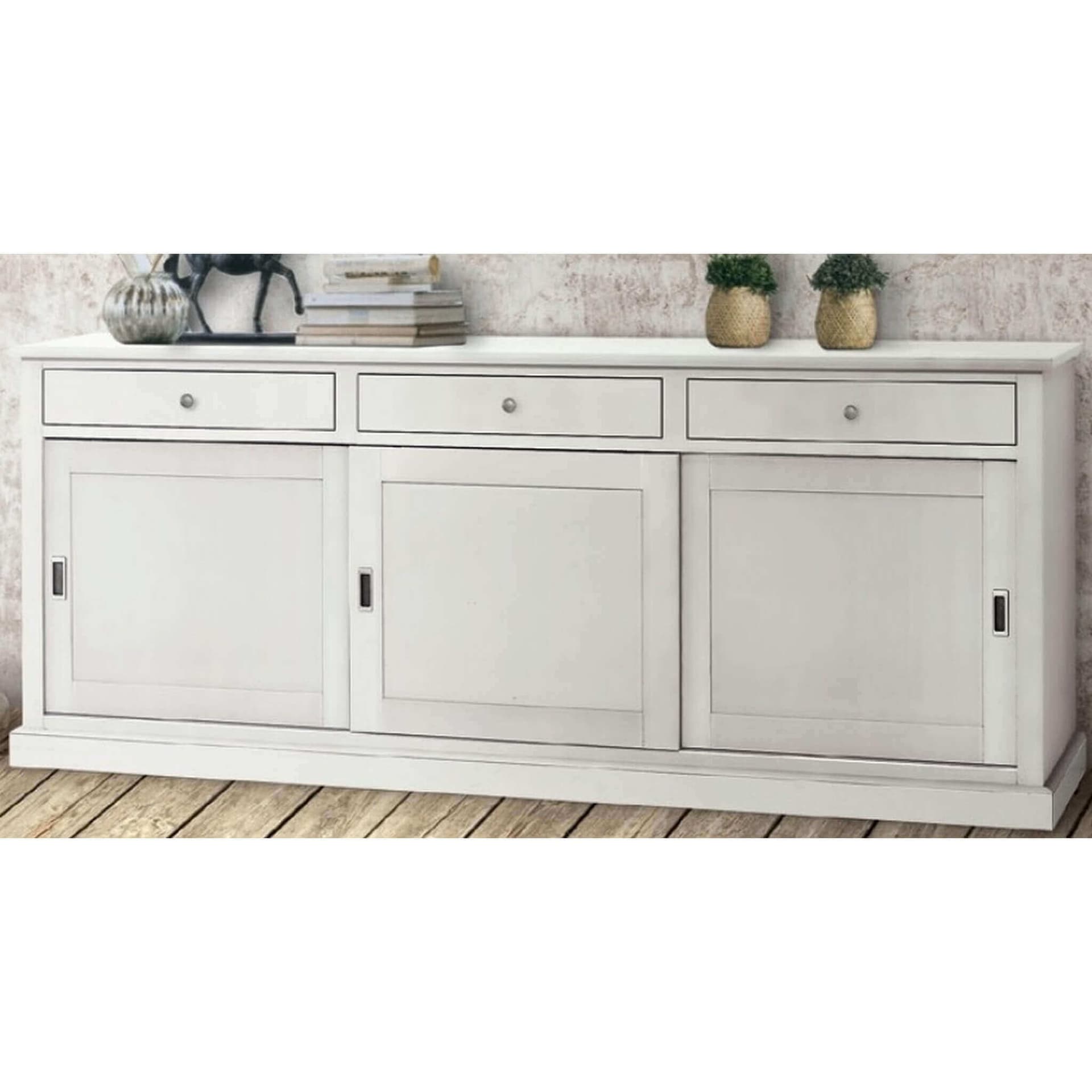 LEXY - credenza in legno 200x50x90 Bianco in Credenze Milani Home - Dueville, commercioVirtuoso.it