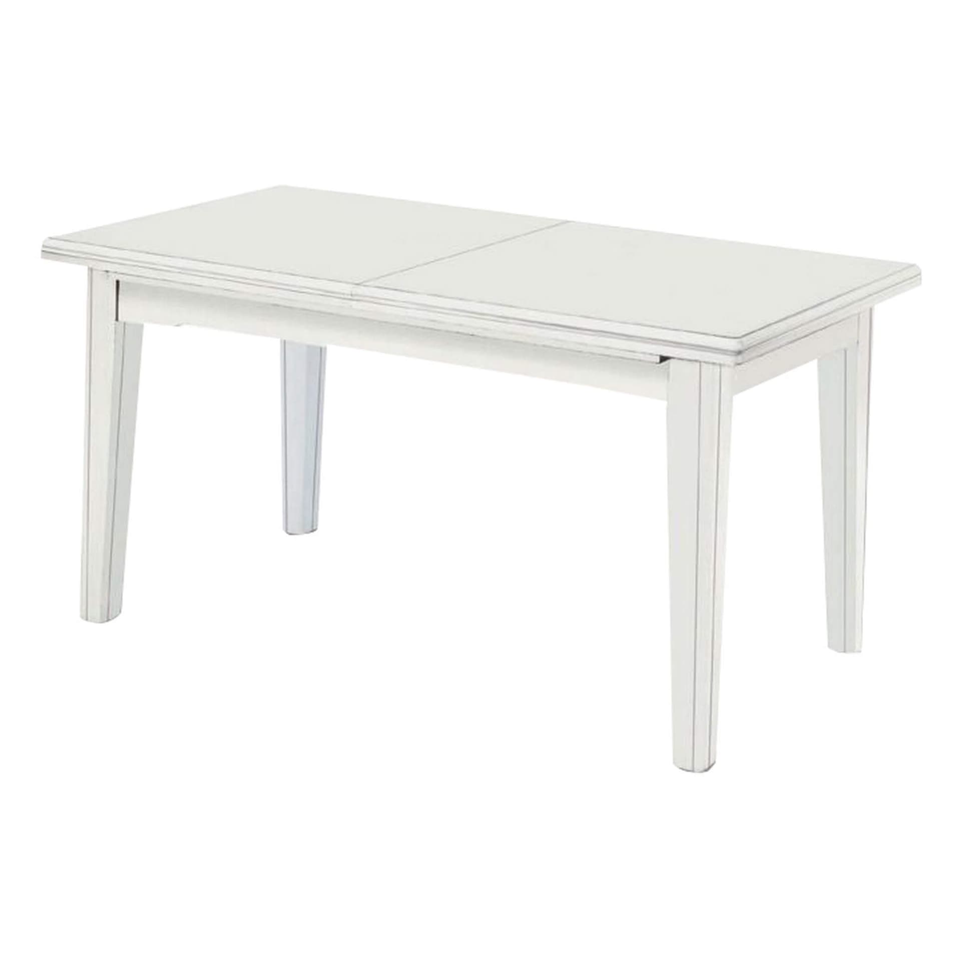LENNOX - tavolo da pranzo allungabile in legno massello 85x160/205/250/295/340 Bianco in Tavoli da sala da pranzo Milani Home - Dueville, commercioVirtuoso.it