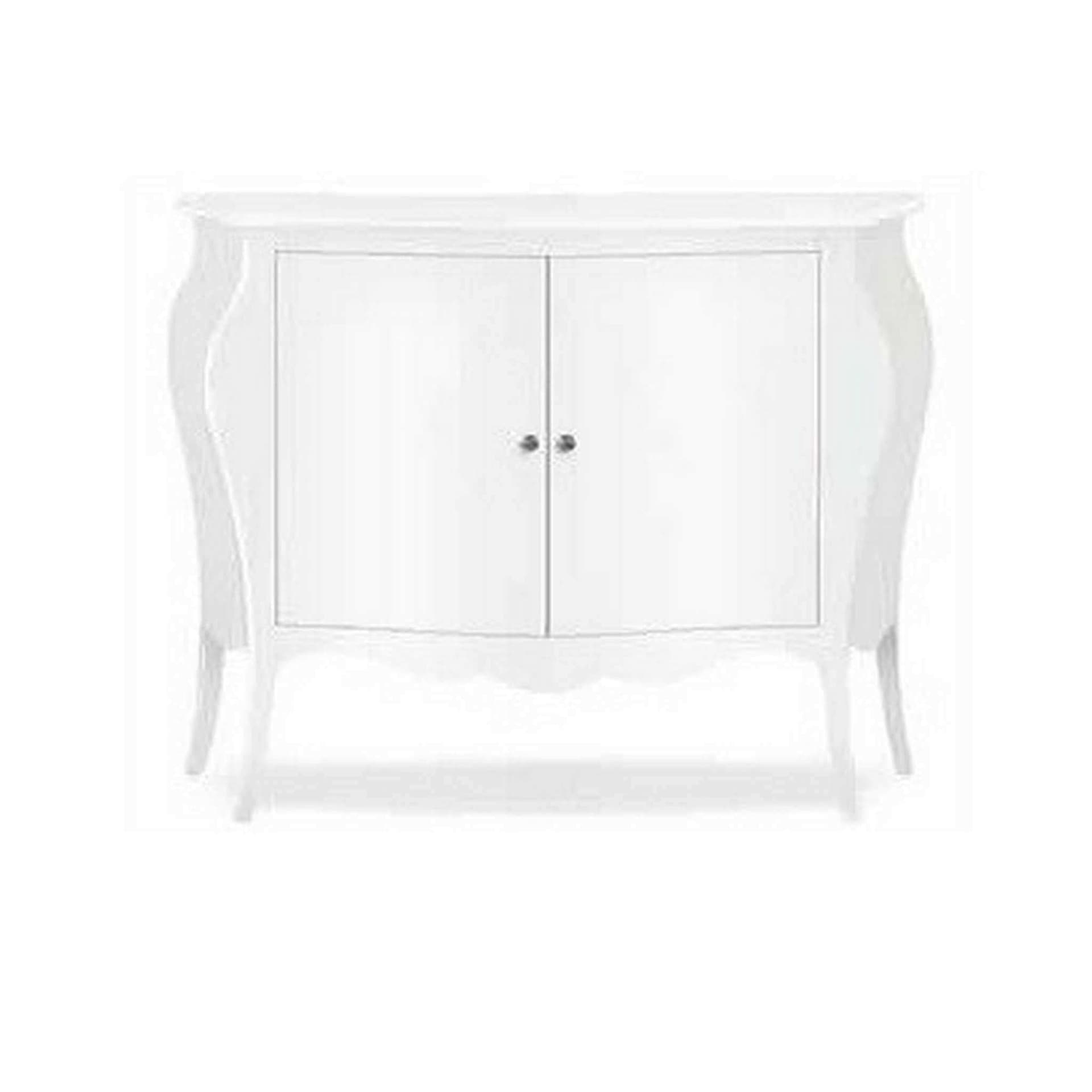 JAXON - comò in legno massello bombato 120x50x85 Bianco in Comodini Milani Home - Dueville, commercioVirtuoso.it