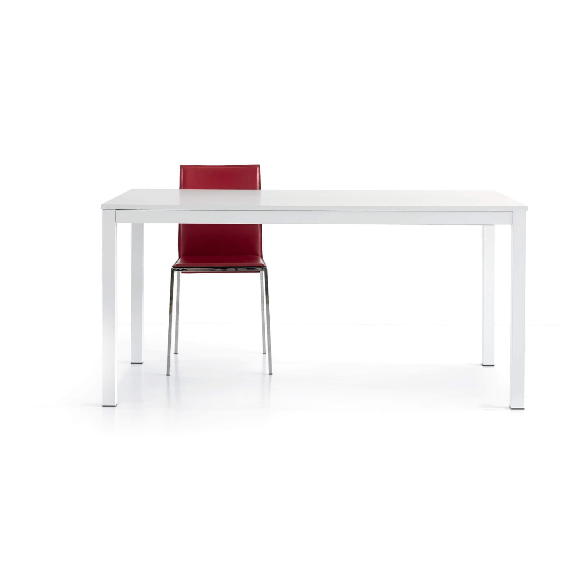 RAPHAEL - tavolo da pranzo moderno allungabile frassinato con struttura in metallo 80x120/170 Bianco in Tavoli da sala da pranzo Milani Home - Dueville, commercioVirtuoso.it