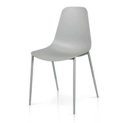 DOTTY - sedia in plastica Altezza della seduta 46 cm Grigio in Sedie Milani Home - Dueville, commercioVirtuoso.it