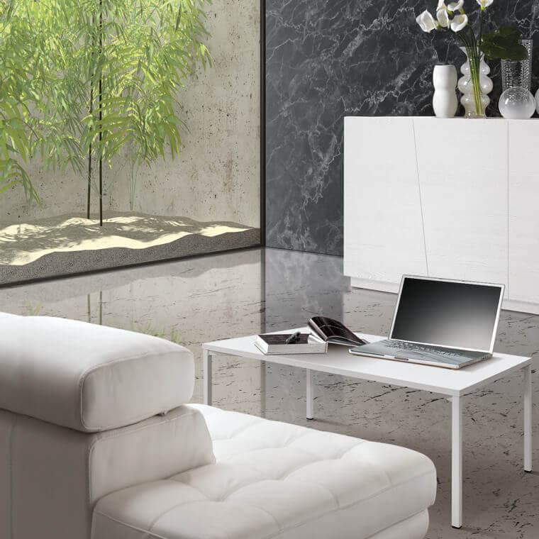 CLIO - tavolino per salotto rettangolare cm 55 x 90 x 45 h Bianco in Tavoli da sala da pranzo Milani Home - Dueville, commercioVirtuoso.it