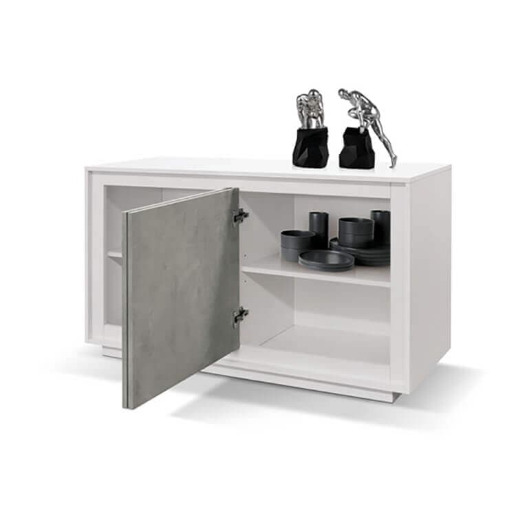 NEREUS - madia moderna con ante ammortizzate cm 140 x 50 x 80 h Cemento in Credenze Milani Home - Dueville, commercioVirtuoso.it