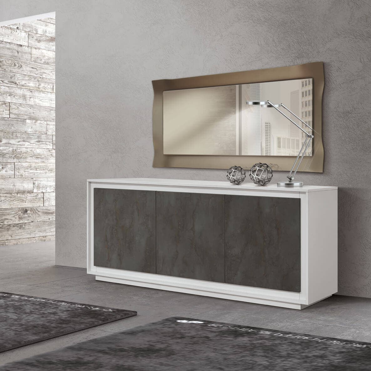 CLOTHO - specchio moderno rettangolare cm 170 x 67 Oro in Specchi da parete Milani Home - Dueville, commercioVirtuoso.it