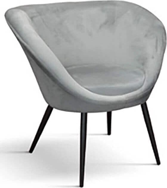 ELISSIA - poltrona moderna in velluto cm 72,5 x 87,5 x 78 h Grigio in Sedie Milani Home - Dueville, commercioVirtuoso.it