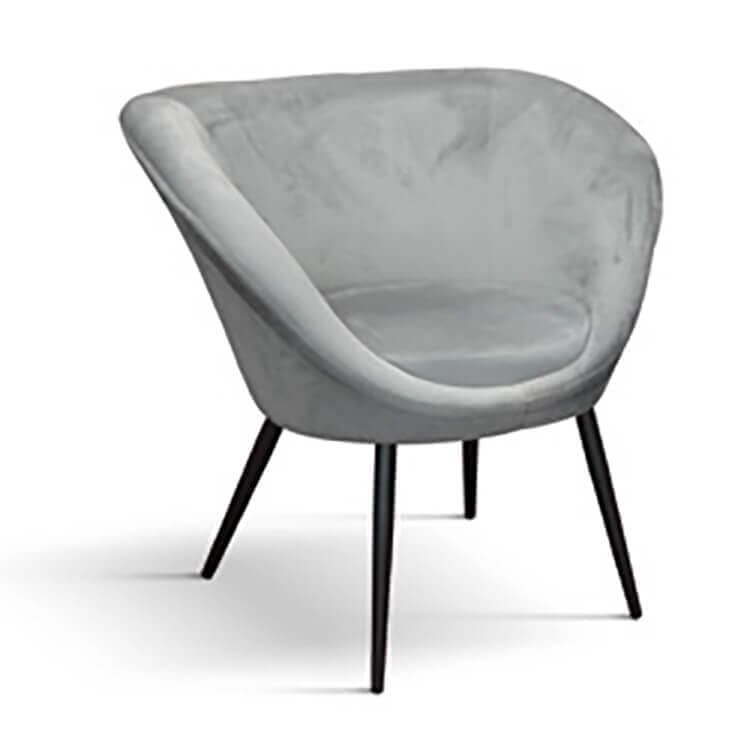 ELISSIA - poltrona moderna in velluto cm 72,5 x 87,5 x 78 h Grigio in Sedie Milani Home - Dueville, commercioVirtuoso.it