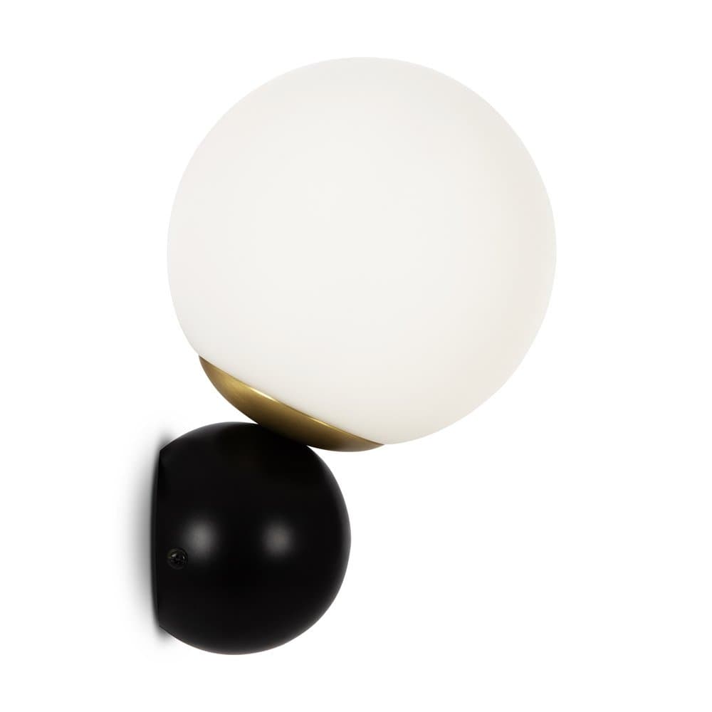 Applique Contemporanea Nostalgia Metallo Oro Opaco 1 Luce Diffusore Bianco in Applique LuceArt - Montecorvino Pugliano, commercioVirtuoso.it