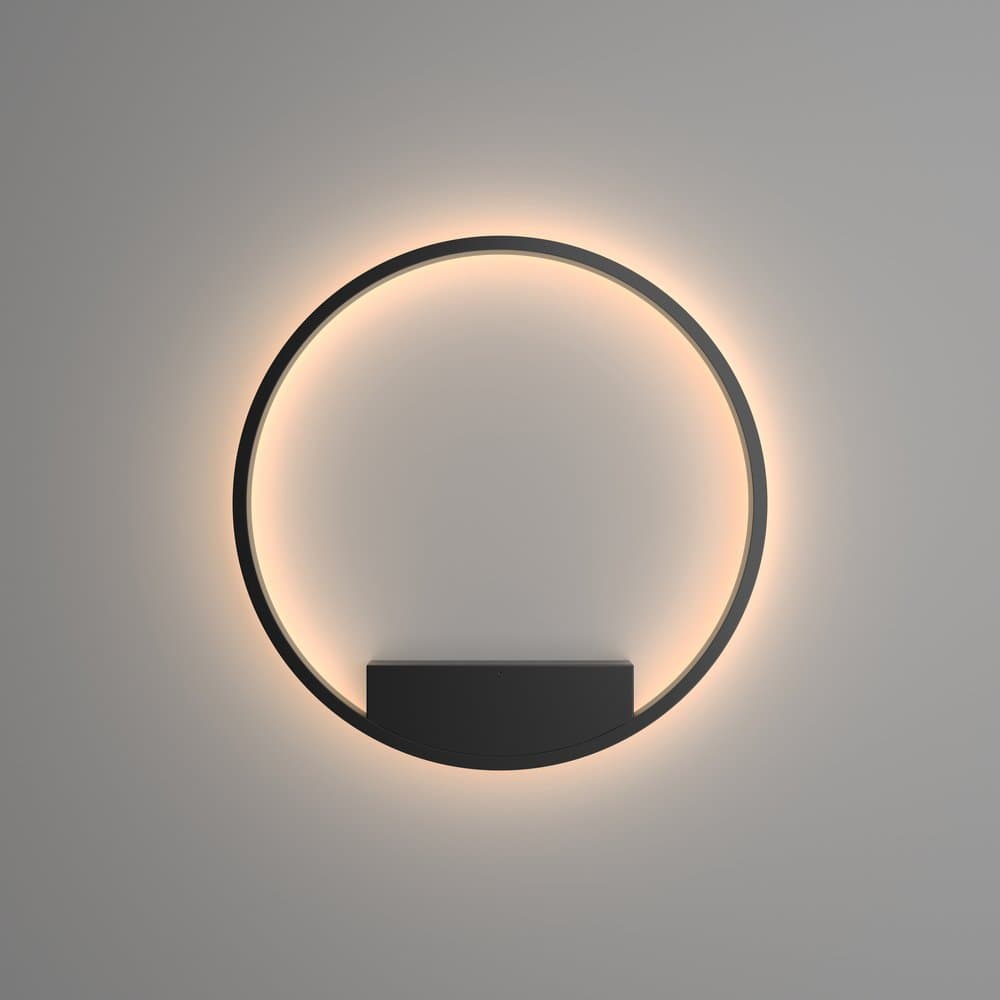Applique Da Parete Moderno Rim Alluminio Nero 1 Luce Led 37W in Applique LuceArt - Montecorvino Pugliano, commercioVirtuoso.it