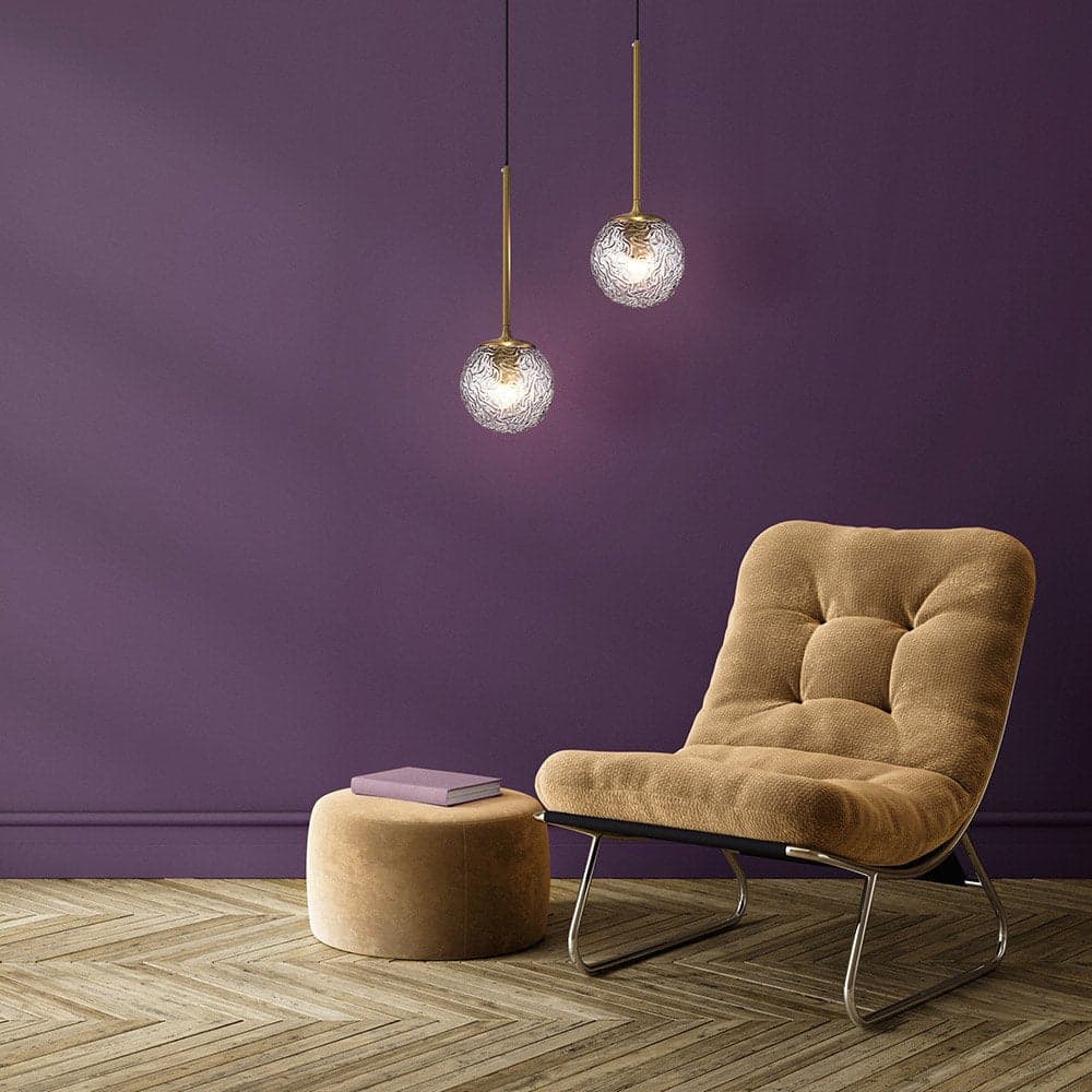 Sospensione Contemporanea Ligero Metallo Ottone 1 Luce Diffusore In Vetro in Lampade a sospensione LuceArt - Montecorvino Pugliano, commercioVirtuoso.it