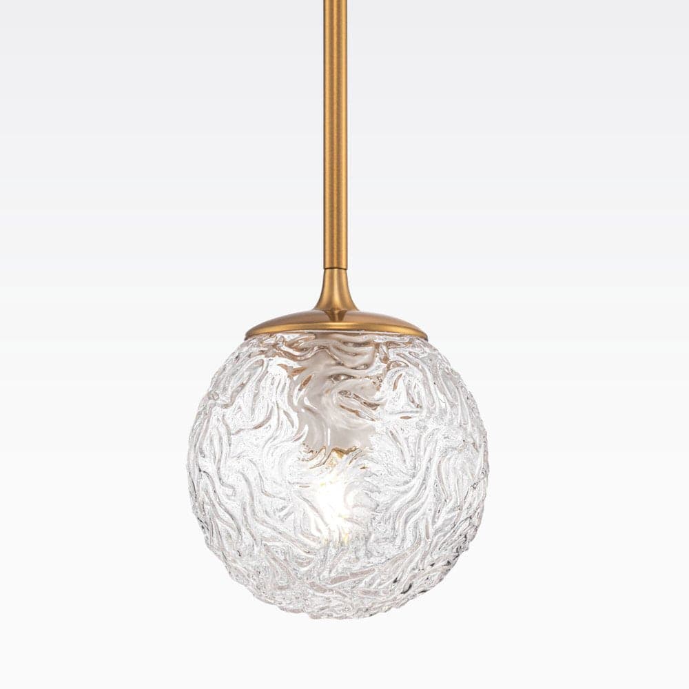 Sospensione Contemporanea Ligero Metallo Ottone 1 Luce Diffusore In Vetro in Lampade a sospensione LuceArt - Montecorvino Pugliano, commercioVirtuoso.it