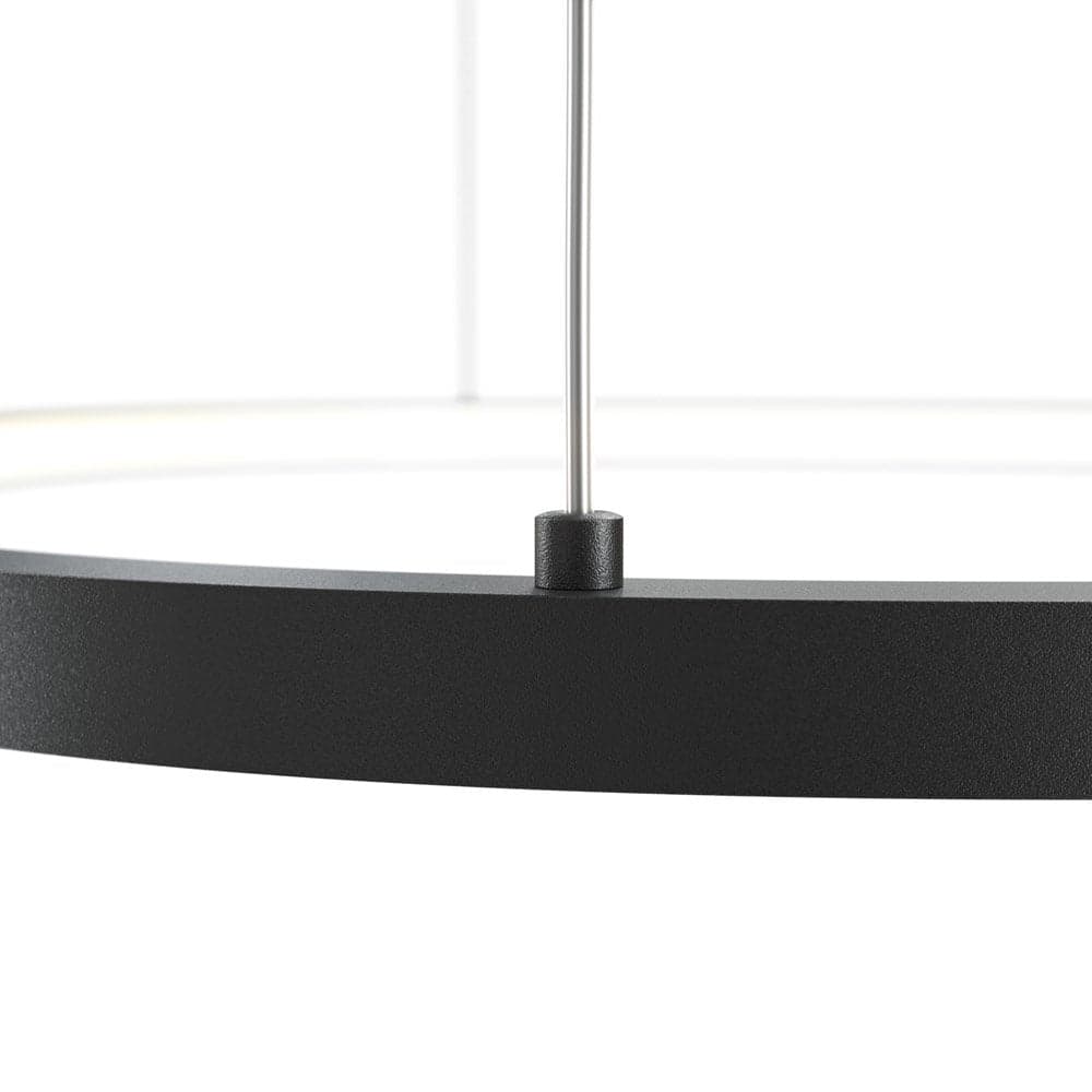 Lampadario A Sospensione Moderno Glint Alluminio Nero Luce Led 24W in Lampade a sospensione LuceArt - Montecorvino Pugliano, commercioVirtuoso.it