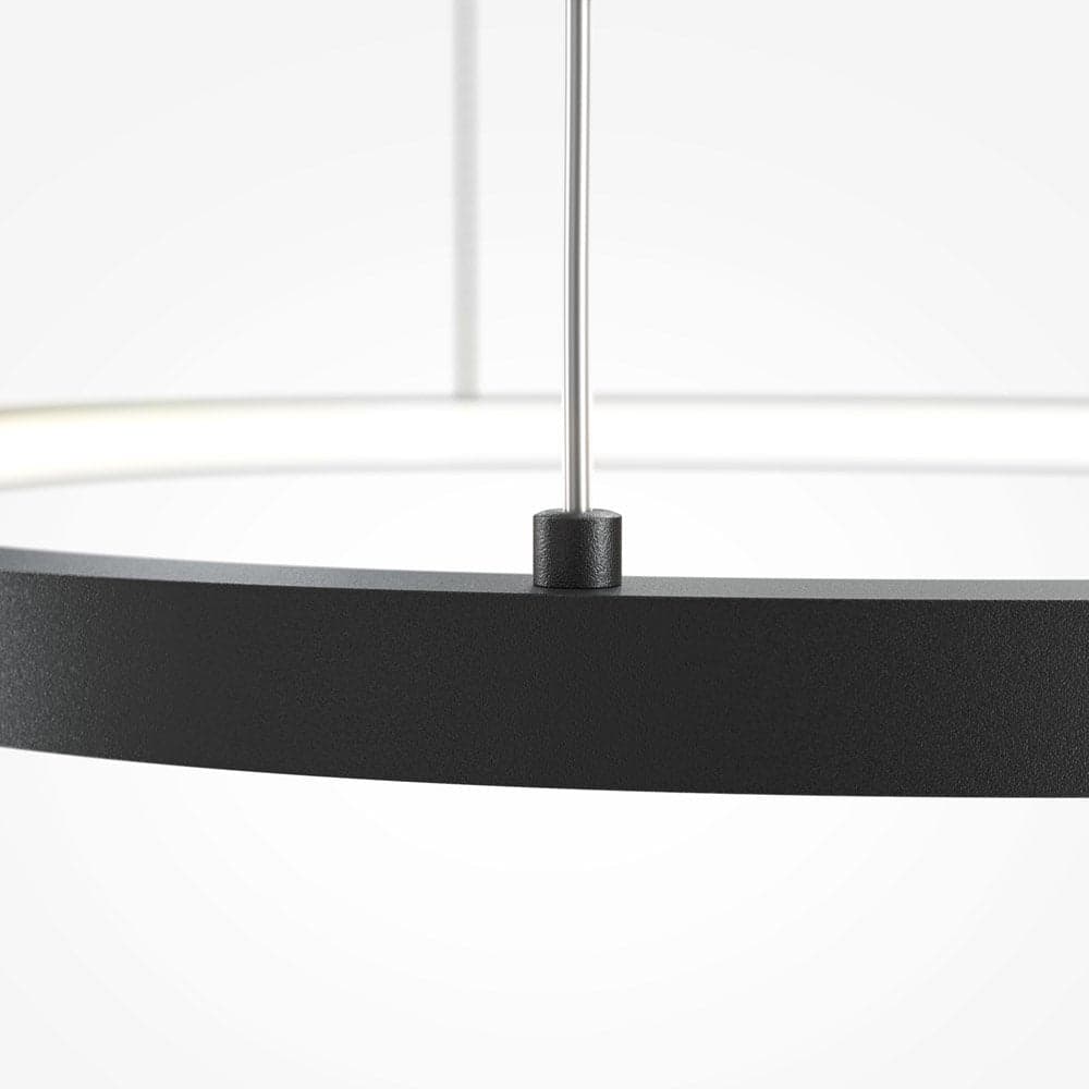 Lampadario A Sospensione Moderno Glint Alluminio Nero Luce Led 24W in Lampade a sospensione LuceArt - Montecorvino Pugliano, commercioVirtuoso.it