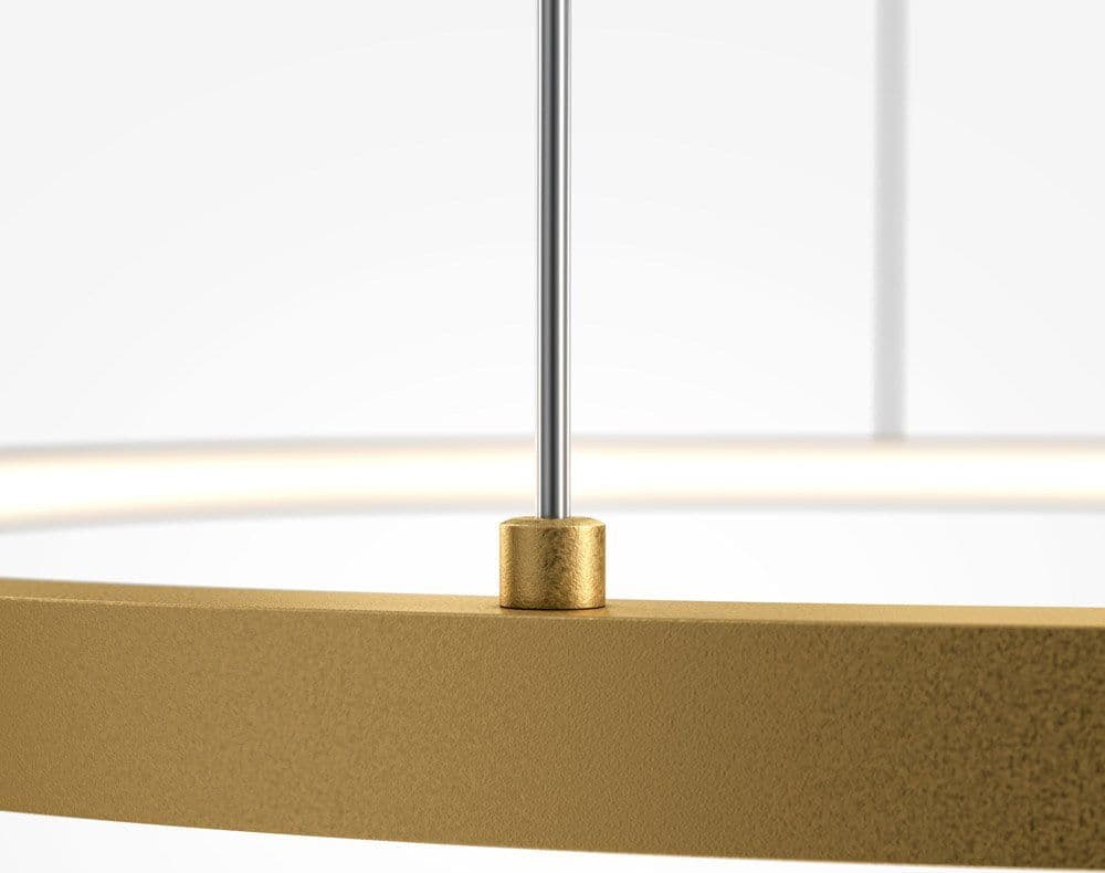 Lampadario A Sospensione Moderno Glint Alluminio Ottone 1 Luce Led 36W in Lampade a sospensione LuceArt - Montecorvino Pugliano, commercioVirtuoso.it