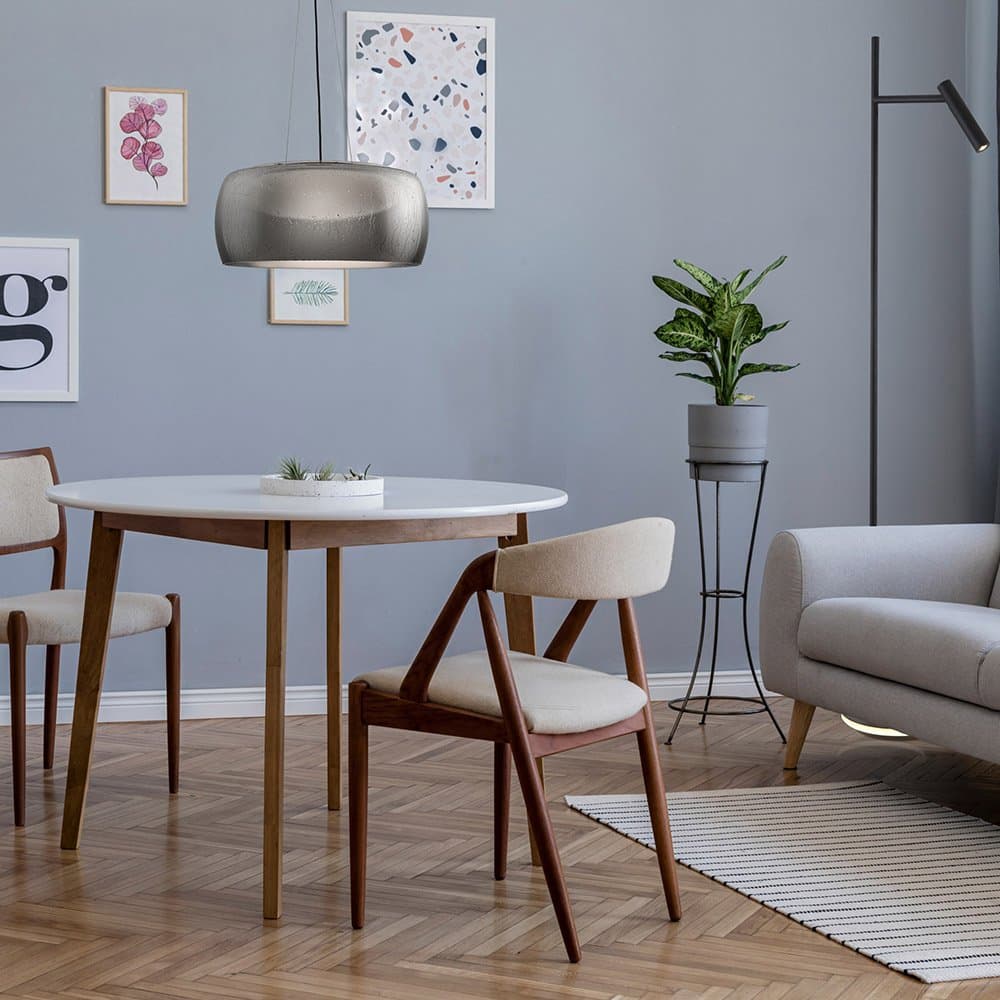 Lampadario A Sospensione Moderno Solen Metallo Nero Vetro 1 Luce Led 13W in Lampade a sospensione LuceArt - Montecorvino Pugliano, commercioVirtuoso.it