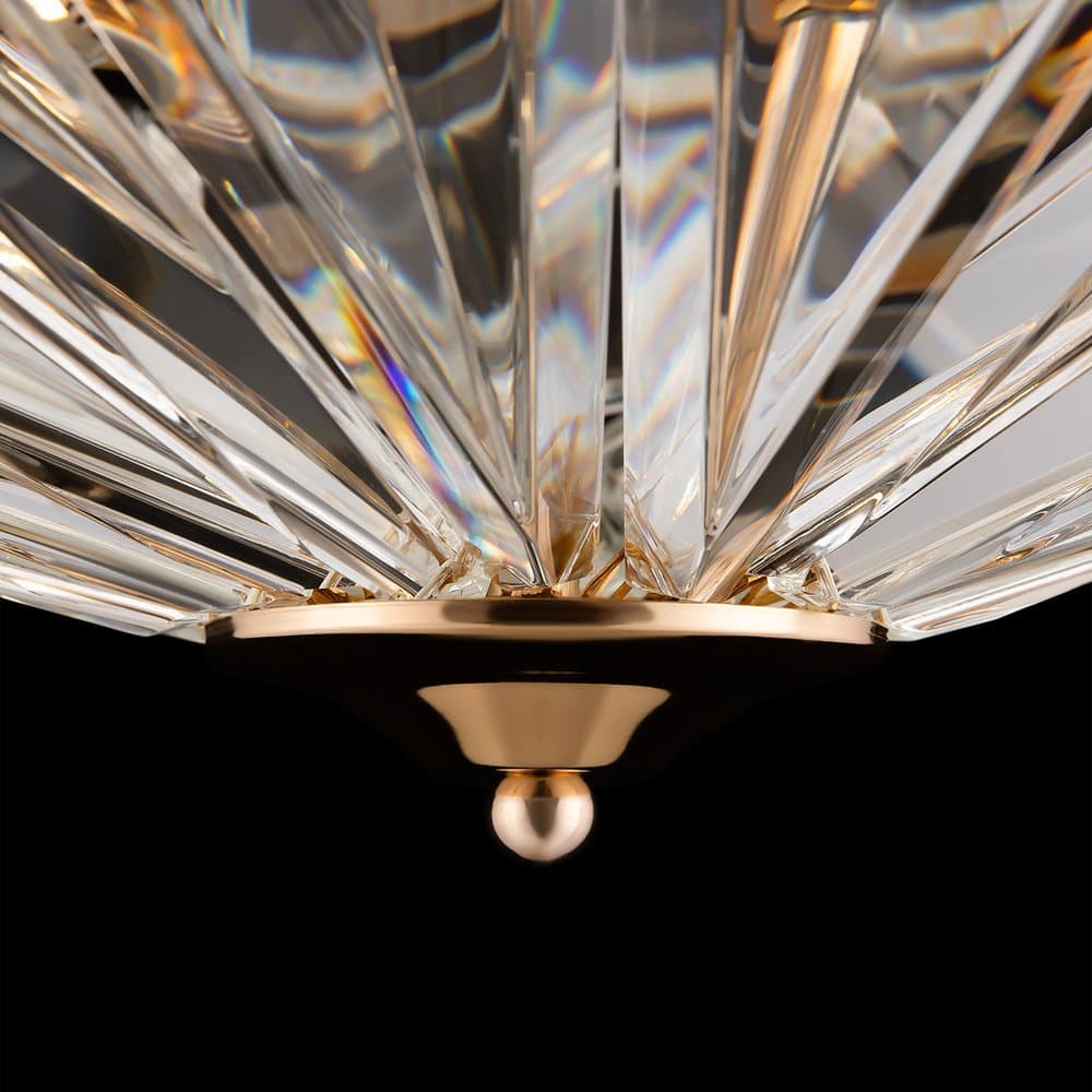 Plafoniera Contemporanea Facet Metallo Oro 6 Luci Diffusori Vetro in Plafoniere LuceArt - Montecorvino Pugliano, commercioVirtuoso.it