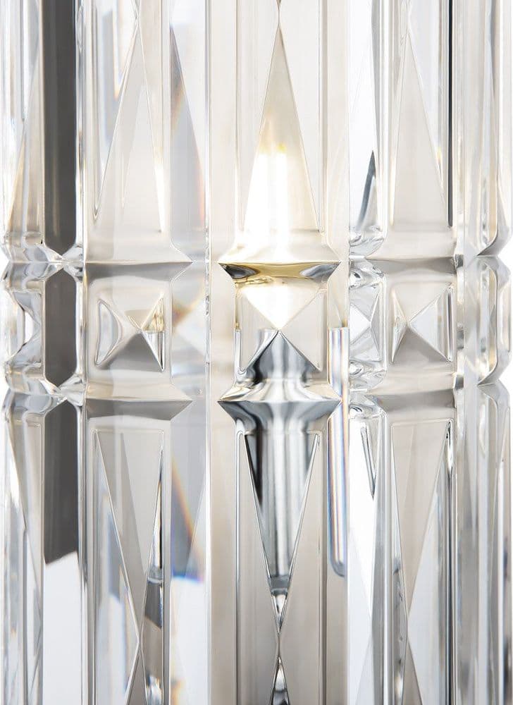 Applique Contemporanea Facet Metallo Cromo 1 Luce Diffusore Vetro in Applique LuceArt - Montecorvino Pugliano, commercioVirtuoso.it