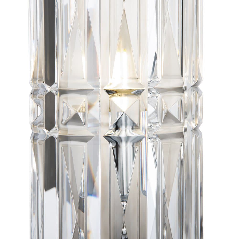 Applique Contemporanea Facet Metallo Cromo 1 Luce Diffusore Vetro in Applique LuceArt - Montecorvino Pugliano, commercioVirtuoso.it