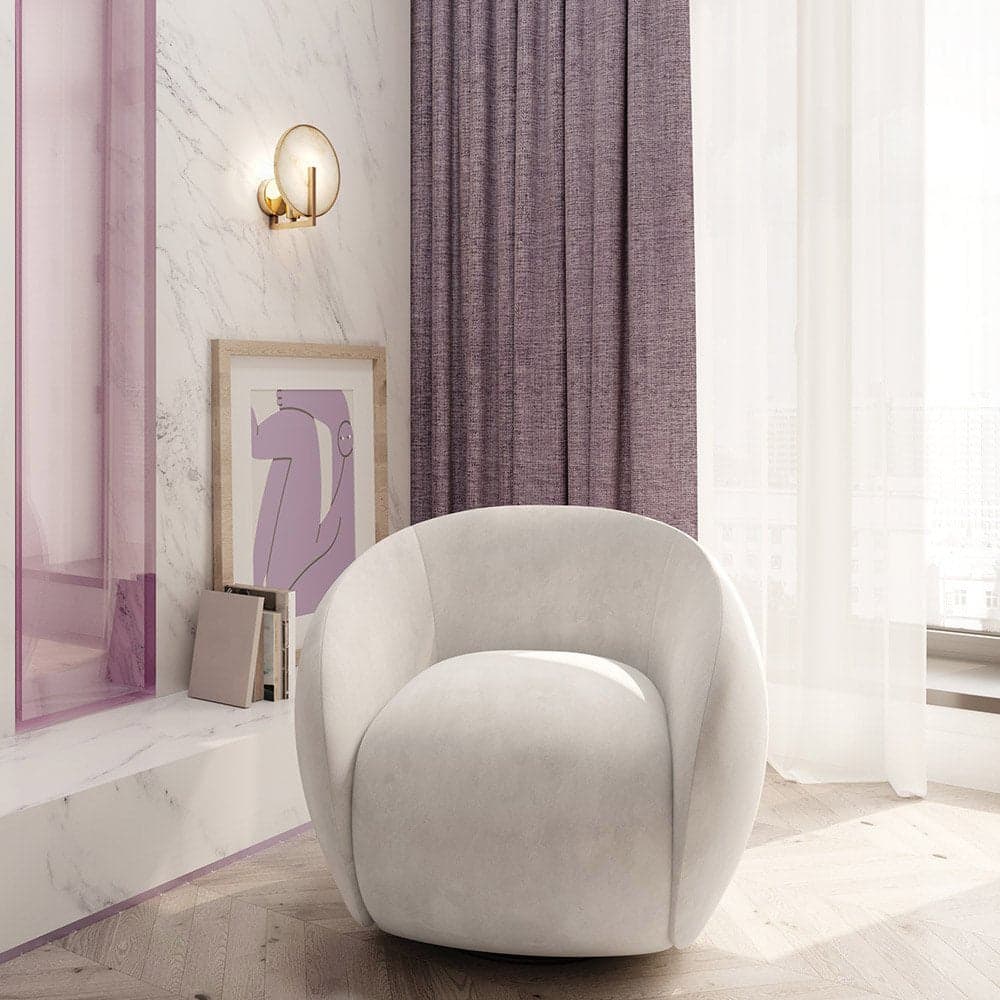 Applique Contemporanea Marmo Metallo Oro 1 Luce E Diffusore Bianco in Applique LuceArt - Montecorvino Pugliano, commercioVirtuoso.it