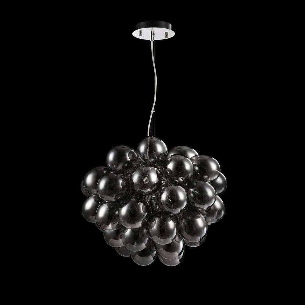 Lampadario Contemporaneo Baldo Metallo Nichel 8 Luci Diffusori Fume in Lampadari LuceArt - Montecorvino Pugliano, commercioVirtuoso.it