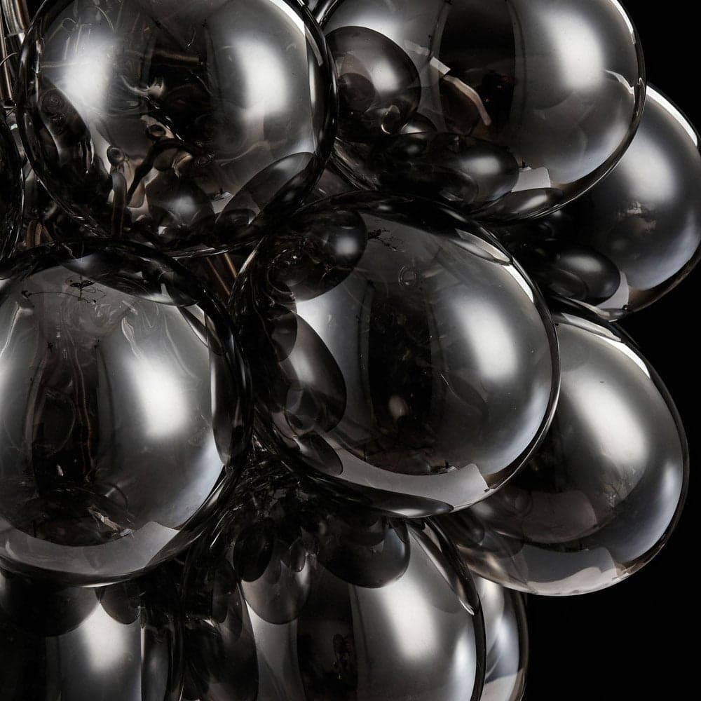 Lampadario Contemporaneo Baldo Metallo Nichel 8 Luci Diffusori Fume in Lampadari LuceArt - Montecorvino Pugliano, commercioVirtuoso.it