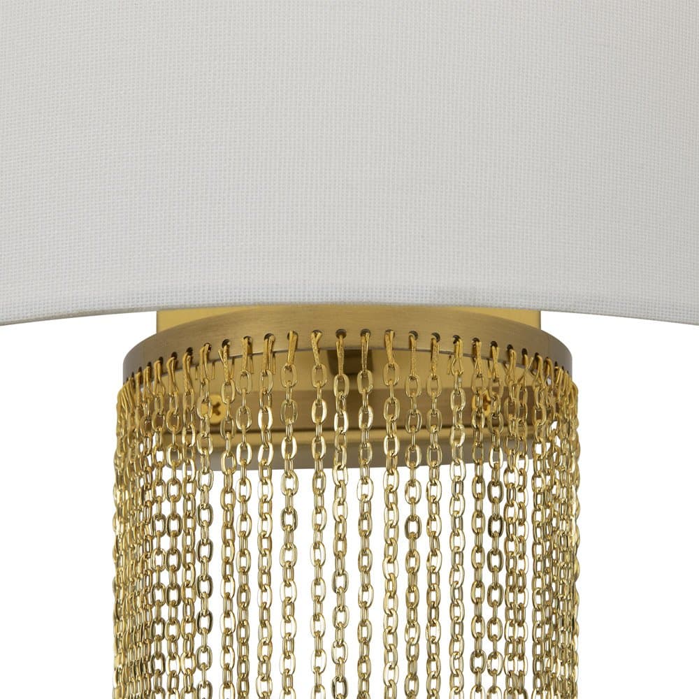 Applique Contemporanea Impressive Metallo Oro 1 Luce Diffusore Tessuto Bianco in Applique LuceArt - Montecorvino Pugliano, commercioVirtuoso.it