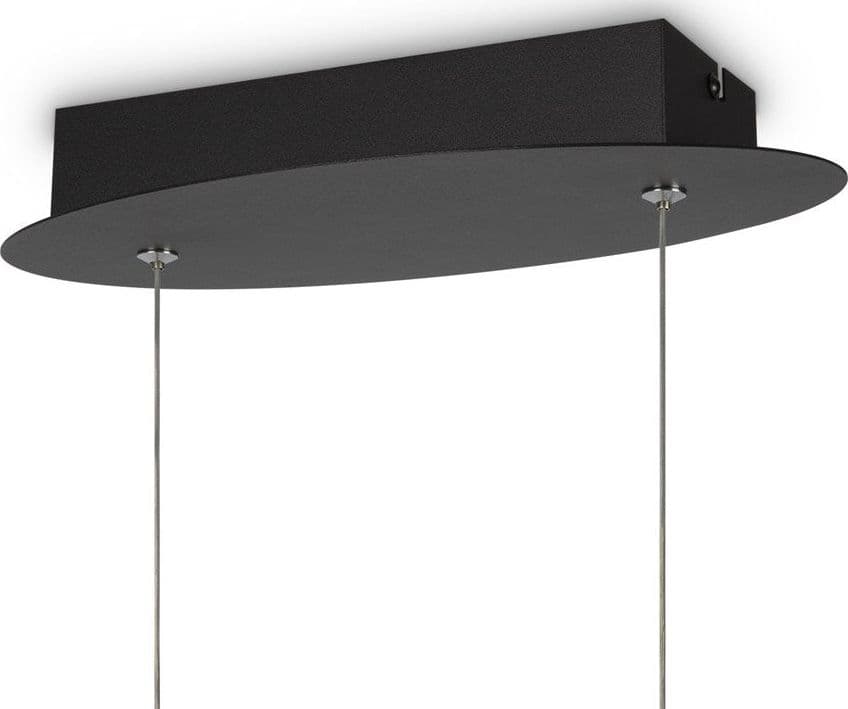 Lampadario A Sospensione Moderno Curve Alluminio Nero 1 Luce Led 42W in Lampade a sospensione LuceArt - Montecorvino Pugliano, commercioVirtuoso.it