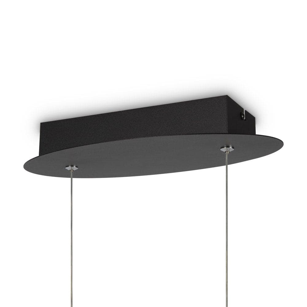 Lampadario A Sospensione Moderno Curve Alluminio Nero 1 Luce Led 42W in Lampade a sospensione LuceArt - Montecorvino Pugliano, commercioVirtuoso.it
