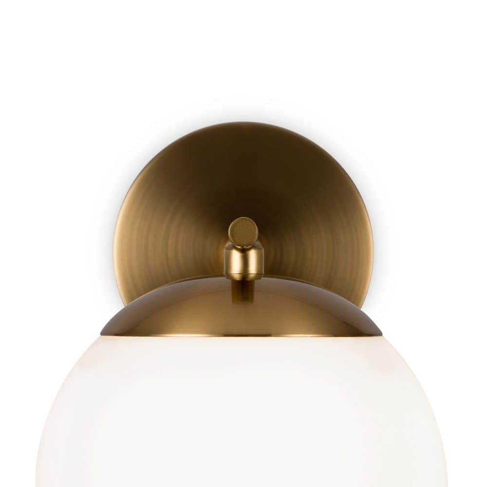 Applique Contemporanea Marble Metallo Ottone 1 Luce Diffusore Bianco in Applique LuceArt - Montecorvino Pugliano, commercioVirtuoso.it