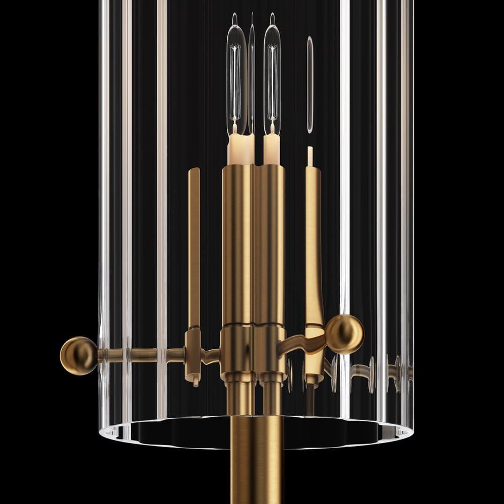 Applique Contemporanea Arco Metallo Ottone 1 Luce Diffusore In Vetro in Applique LuceArt - Montecorvino Pugliano, commercioVirtuoso.it