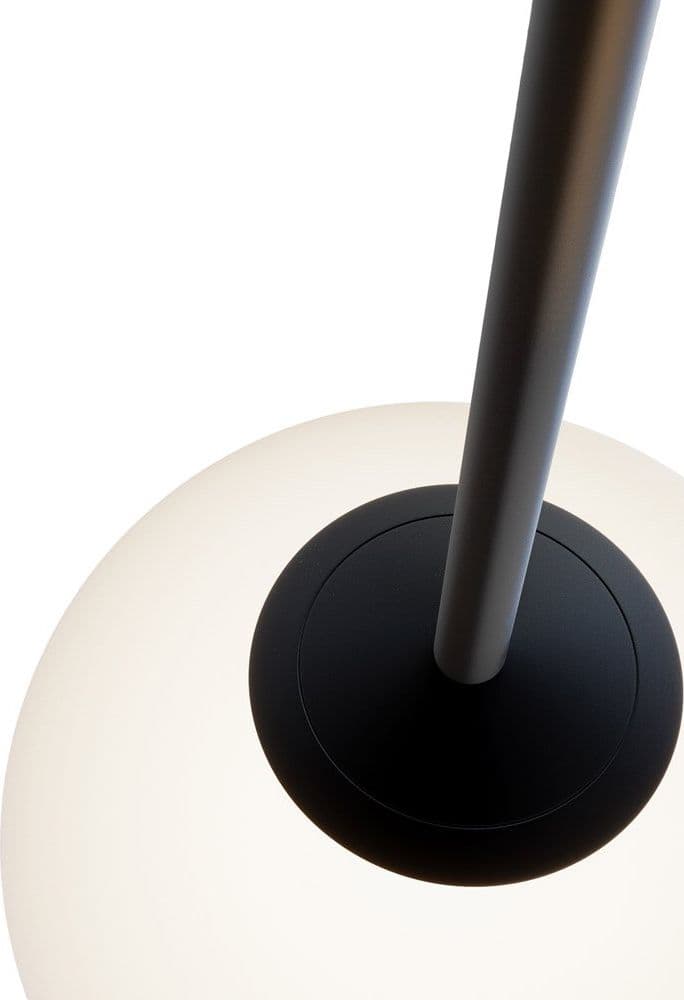 Lampadario Minimal Basic Form Grande In Metallo Nero 1 Luce E Diffusore Bianco in Lampade a sospensione LuceArt - Montecorvino Pugliano, commercioVirtuoso.it
