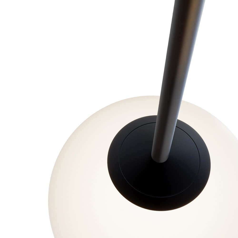 Lampadario Minimal Basic Form Grande In Metallo Nero 1 Luce E Diffusore Bianco in Lampade a sospensione LuceArt - Montecorvino Pugliano, commercioVirtuoso.it