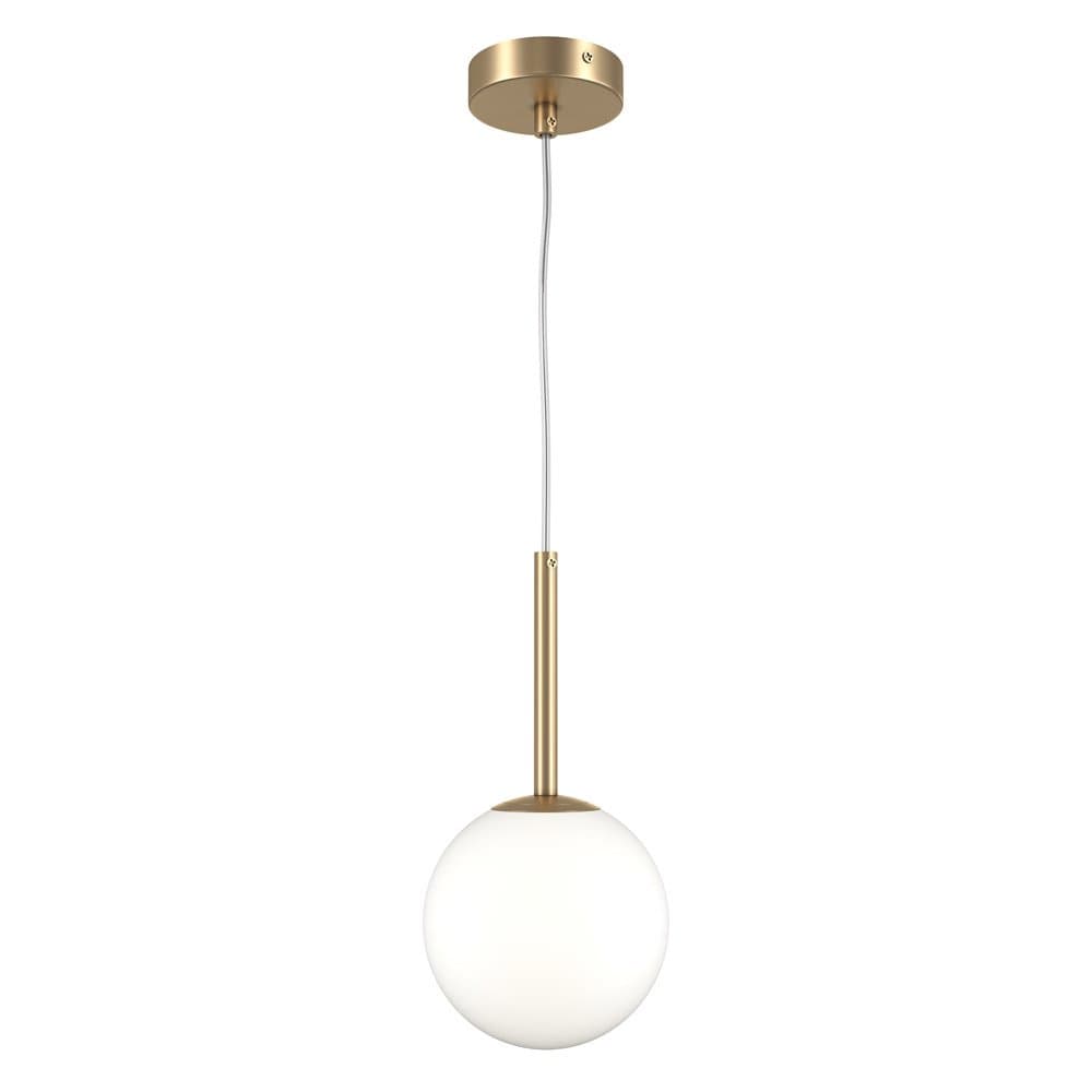 Lampadario Minimal Basic Form Piccolo In Metallo Oro 1 Luce E Diffusore Bianco in Lampadari LuceArt - Montecorvino Pugliano, commercioVirtuoso.it