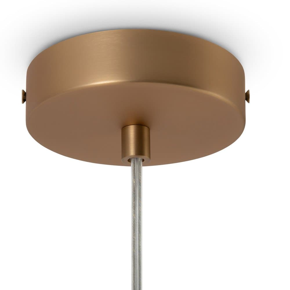 Lampadario Minimal Basic Form Piccolo In Metallo Oro 1 Luce E Diffusore Bianco in Lampadari LuceArt - Montecorvino Pugliano, commercioVirtuoso.it