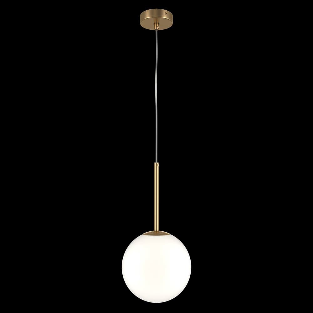 Lampadario Minimal Basic Form Grande In Metallo Oro 1 Luce E Diffusore Bianco in Lampadari LuceArt - Montecorvino Pugliano, commercioVirtuoso.it
