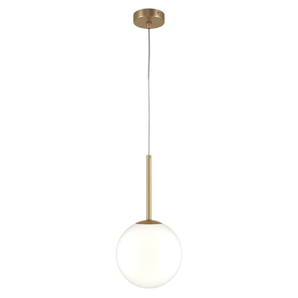 Lampadario Minimal Basic Form Grande In Metallo Oro 1 Luce E Diffusore Bianco in Lampadari LuceArt - Montecorvino Pugliano, commercioVirtuoso.it