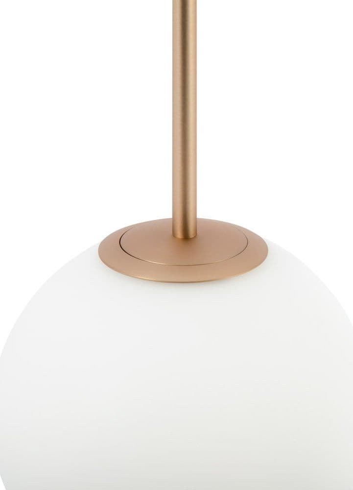Lampadario Minimal Basic Form Grande In Metallo Oro 1 Luce E Diffusore Bianco in Lampadari LuceArt - Montecorvino Pugliano, commercioVirtuoso.it