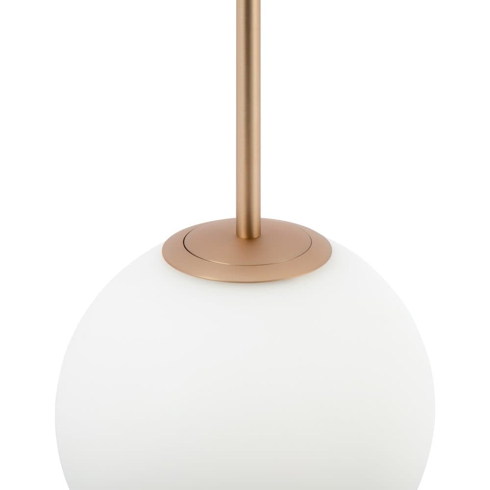 Lampadario Minimal Basic Form Grande In Metallo Oro 1 Luce E Diffusore Bianco in Lampadari LuceArt - Montecorvino Pugliano, commercioVirtuoso.it