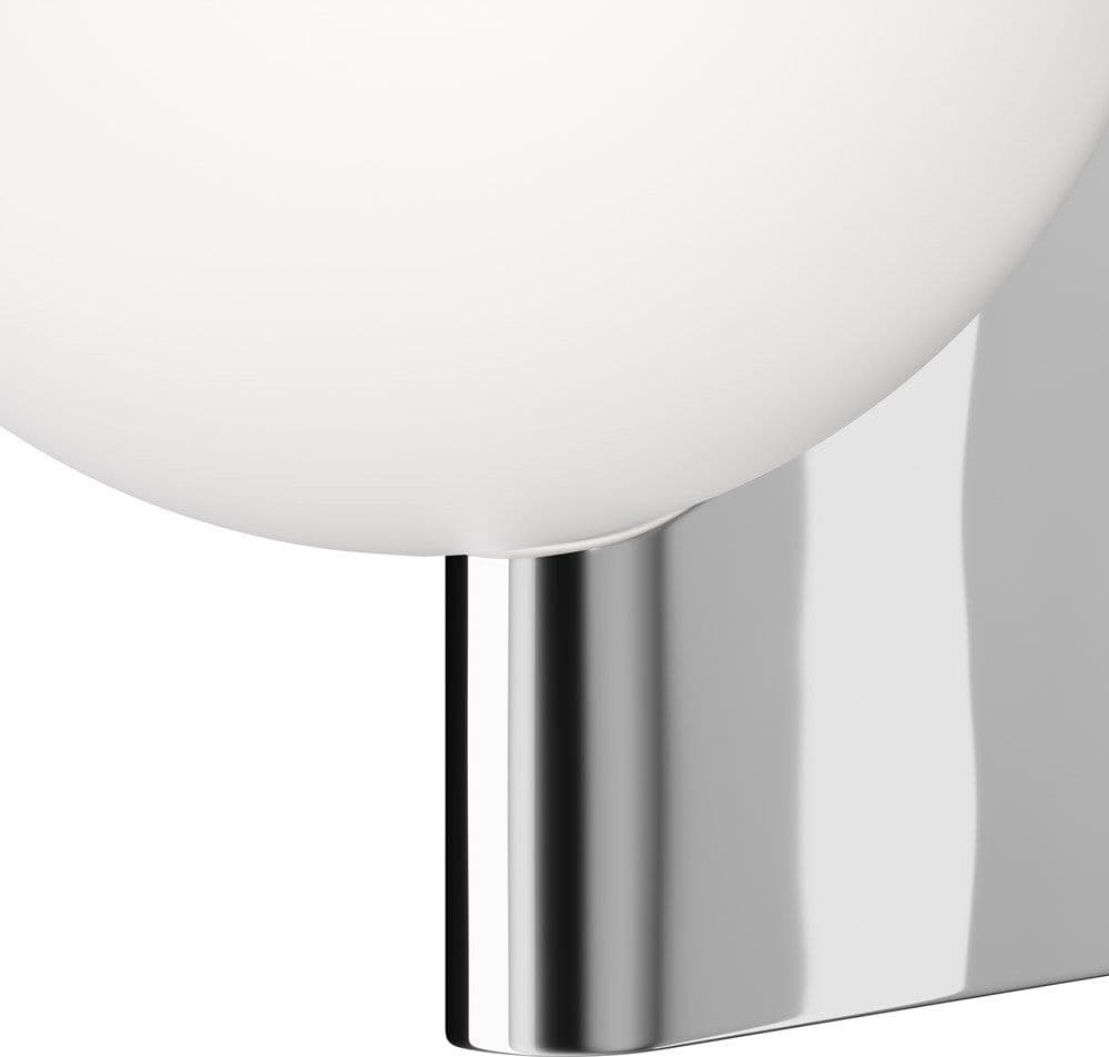 Applique Contemporanea Avant-Garde In Metallo Cromo 1 Luce Con Diffusore Bianco in Applique LuceArt - Montecorvino Pugliano, commercioVirtuoso.it