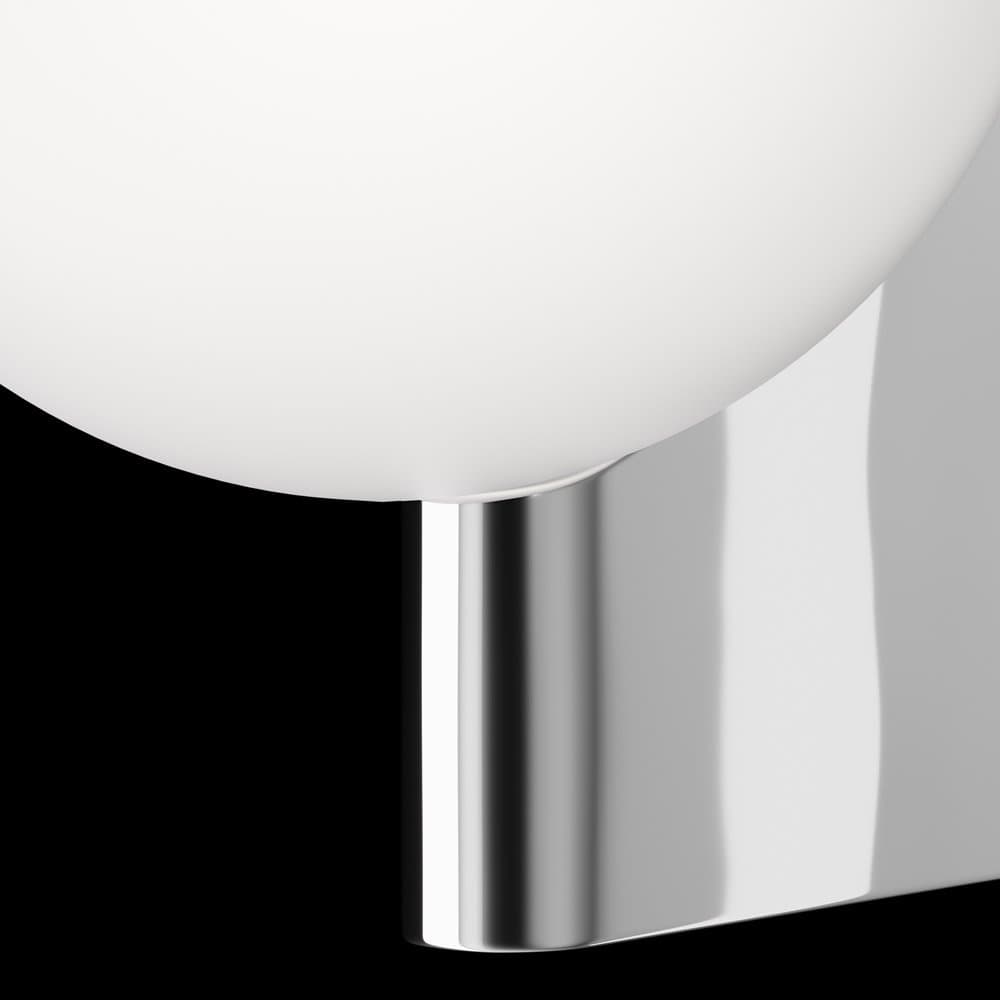 Applique Contemporanea Avant-Garde In Metallo Cromo 1 Luce Con Diffusore Bianco in Applique LuceArt - Montecorvino Pugliano, commercioVirtuoso.it