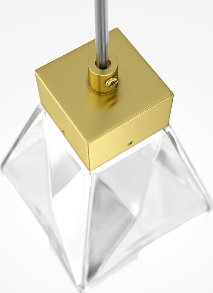 Sospensione Contemporanea Coctail Time Oro 1 Luce Diffusore Trasparente in Lampade a sospensione LuceArt - Montecorvino Pugliano, commercioVirtuoso.it