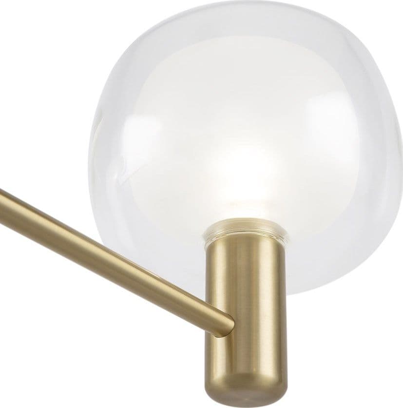 Lampadario Contemporaneo Vision Alluminio Oro 6 Luci Diffusori In Vetro Trasp in Lampadari LuceArt - Montecorvino Pugliano, commercioVirtuoso.it
