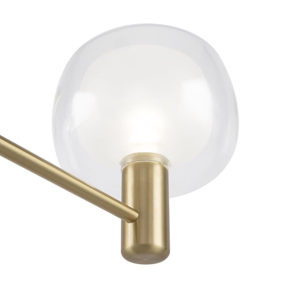 Lampadario Contemporaneo Vision Alluminio Oro 6 Luci Diffusori In Vetro Trasp in Lampadari LuceArt - Montecorvino Pugliano, commercioVirtuoso.it