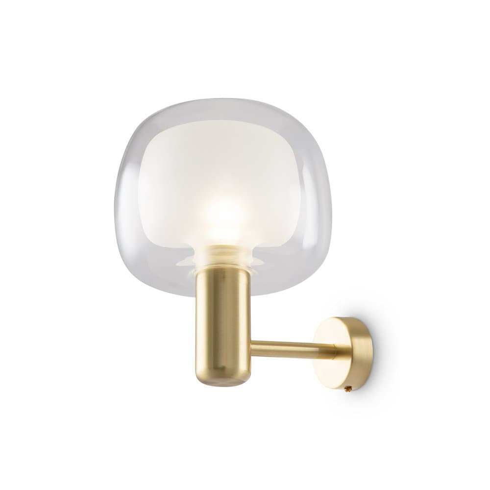 Applique Contemporanea Vision Alluminio Oro 1 Luce Diffusore In Vetro Trasp in Applique LuceArt - Montecorvino Pugliano, commercioVirtuoso.it