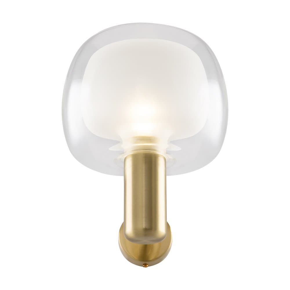 Applique Contemporanea Vision Alluminio Oro 1 Luce Diffusore In Vetro Trasp in Applique LuceArt - Montecorvino Pugliano, commercioVirtuoso.it